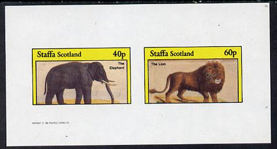 Staffa 1982 Animals (Elephant) imperf set of 2 values (40p & 60p) unmounted mint