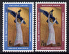 United Nations (NY) 1968 UN Art (2nd series) Henrik Starcke's statue set of 2 unmounted mint, SG 185-86*