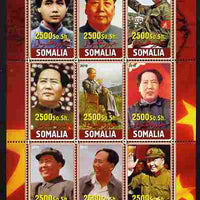 Somalia 2010 Mao Tse Tung perf sheetlet containing 9 values unmounted mint