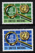 United Nations (NY) 1976 Postal Administration set of 2, SG 284-85