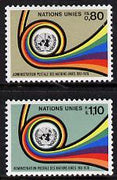 United Nations (Geneva) 1976 Postal Administration set of 2, SG G61-62