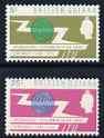 British Guiana 1965 ITU Centenary perf set of 2 unmounted mint, SG 370-71