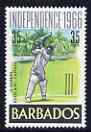 Barbados 1966 Gary Sobers 35c (from Independence) unmounted mint, SG 358