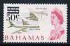 Bahamas 1966 Flying Boat & Boeing 707 50c on 2s6d (from decimal opt def set) unmounted mint, SG 284*