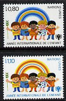 United Nations (Geneva) 1979 Int Year of the Child set of 2, SG G84-85