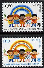 United Nations (Geneva) 1979 Int Year of the Child set of 2, SG G84-85