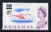 Bahamas 1966 Greater Flamingo 4c on 3d (from decimal opt def set) unmounted mint, SG 276*