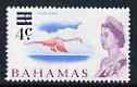 Bahamas 1966 Greater Flamingo 4c on 3d (from decimal opt def set) unmounted mint, SG 276*