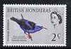 British Honduras 1962 Red-Legged Honey Creeper 2c unmounted mint, SG 203*
