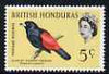 British Honduras 1962 Scarlet-Rumped tanager 5c unmounted mint, SG 206