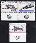 Israel 1976 Montreal Olympic Games perf set of 3 with tabs unmounted mint, SG 636-38