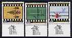 Israel 1979 11th Hapoel Games perf set of 3 with tabs unmounted mint, SG 753-55