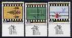 Israel 1979 11th Hapoel Games perf set of 3 with tabs unmounted mint, SG 753-55