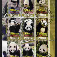 Somalia 2010 Pandas perf sheetlet containing 9 values fine cto used