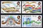 Gambia 1975 Tenth Anniversary of Independence perf set of 4 unmounted mint, SG 329-32*