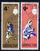 Gibraltar 1968 Christmas perf set of 2 cto used, SG 231-32*