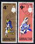 Gibraltar 1968 Christmas perf set of 2 cto used, SG 231-32*