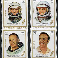 Ajman 1971 Personalities (US Astronauts) 4 values unmounted mint (Mi 783, 787 &790-91)