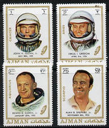 Ajman 1971 Personalities (US Astronauts) 4 values unmounted mint (Mi 783, 787 &790-91)
