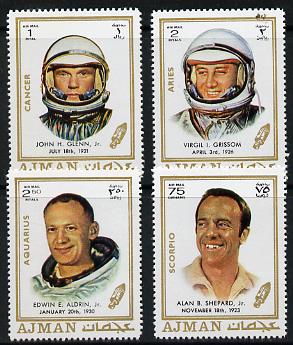 Ajman 1971 Personalities (US Astronauts) 4 values unmounted mint (Mi 783, 787 &790-91)