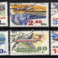 Czechoslovakia 1973 50th Anniversary of Czech Airlines perf set of 6 fine used SG 2128-33