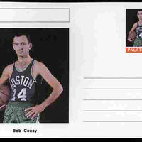 Palatine (Fantasy) Personalities - Bob Cousy (basketball) postal stationery card unused and fine