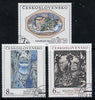 Czechoslovakia 1992 Art (27th issue) set of 3 fine used, SG 3107-09