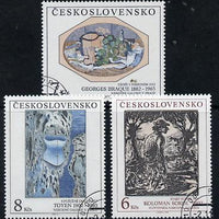 Czechoslovakia 1992 Art (27th issue) set of 3 fine used, SG 3107-09