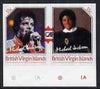 British Virgin Islands 1985 Michael Jackson 55c the unissued imperf se-tennt pair opt'd CAPEX '87 unmounted mint