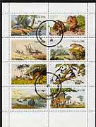 Nagaland 1972 African Wild Animals (Zebra, Giraffe, Crocs, Apes, etc) perf set of 8 values fine cto used