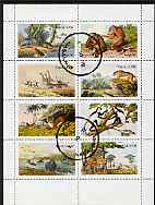 Nagaland 1972 African Wild Animals (Zebra, Giraffe, Crocs, Apes, etc) perf set of 8 values fine cto used
