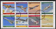 Iso - Sweden 1977 Jet Aircraft perf,set of 8 values fine cto used