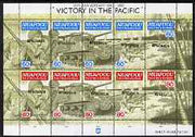 Tonga - Niuafo'ou 1995 50th Anniversary of End of Second World War in the Pacific, perf sheetlet containing 10 values each opt'd SPECIMEN unmounted mint, as SG 223a