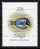 Tonga 1987 Powder-blue Surgeonfish 32s (from redrawn Marine Life def set) opt'd SPECIMEN, as SG 976b (no imprint date) unmounted mint
