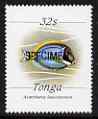 Tonga 1987 Powder-blue Surgeonfish 32s (from redrawn Marine Life def set) opt'd SPECIMEN, as SG 976b (no imprint date) unmounted mint