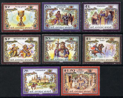 St Vincent 1986 Legend of King Arthur set of 8 unmounted mint, SG 1026-33*