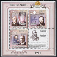 Guinea - Bissau 2009 Nobel Prize Winners - 1914 perf sheetlet containing 4 values unmounted mint