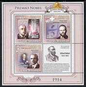 Guinea - Bissau 2009 Nobel Prize Winners - 1914 perf sheetlet containing 4 values unmounted mint