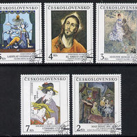 Czechoslovakia 1991 Art (26th issue) set of 5 fine cds used, SG 3077-81