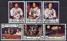Ras Al Khaima 1972 Apollo 17 perf set of 6 fine cto used, Mi 840-45A*