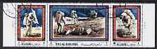 Ras Al Khaima 1970 Apollo 12 perf strip of 3 fine cto used