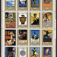 Umm Al Qiwain 1972 History of Olympics sheetlet containing 16 values unmounted mint (Mi 1098-1113A)