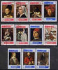 Umm Al Qiwain 1968 Paintings perf set of 11 cto used, Mi 243-53A