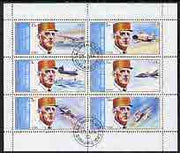 Sharjah 1972 Charles de Gaulle perf sheetlet containing set of 6 fine cto used, Mi 882-87
