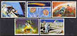 Sharjah 1972 Apollo 16 perf set of 5 fine cto used, Mi 982-86*