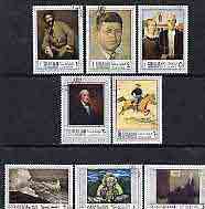 Sharjah 1968 American Artists perf set of 8 fine cto used, Mi 448-55*