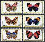 Umm Al Qiwain 1972 Butterflies perf set of 6 cto used, Mi 623-28A*