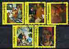 Manama 1972 Famous Paintings #1 perf set of 5 cto used, Mi 958A-D