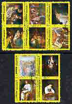 Manama 1972 Famous Paintings #2 perf set of 10 cto used, Mi 959A-I
