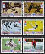 Ajman 1971 Sapporo Winter Olympics perf set of 6 cto used, Mi 762-67